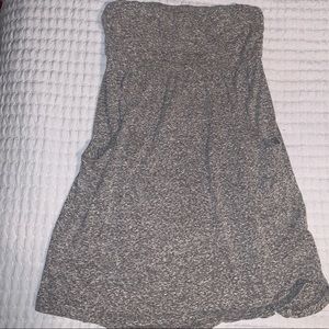 Express Gray Strapless Dress